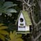 Glitzhome® 11" Hanging Wood Green Roof Garden Decorative Birdhouse